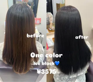 ロング 韓国レイヤー 🎀ダブルカラーのヘアスタイル