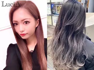 ロング カラー ヘアアレンジ LuciA/エクステ カラーのヘアスタイル