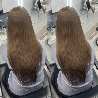 ロング カラー 表参道/ハイライト バレイヤージュのヘアスタイル