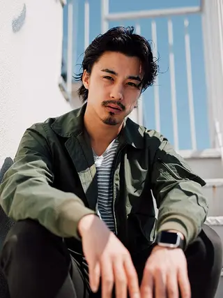 ミディアム 蛭川 博信のヘアスタイル