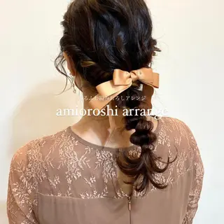 セミロング ヘアアレンジ mai 🎀 / ガーリーヘア ♡のヘアスタイル
