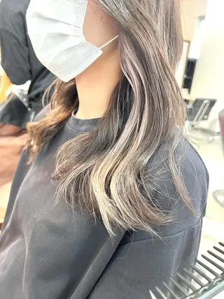 セミロング カラー ヘアアレンジ 🌈インナーカラー ‘ショウマ’🌈のヘアスタイル