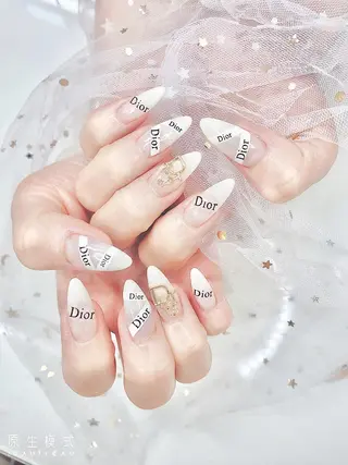 ネイル I-nailロング /ワンホン/キラキラのネイルデザイン