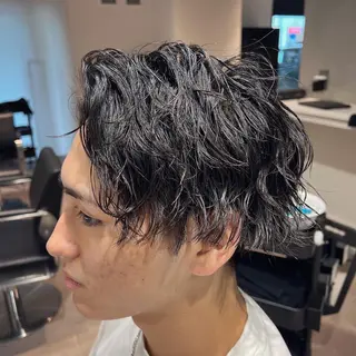 ショート パーマ メンズ メンズ特化 ナカネ カツヤのヘアスタイル