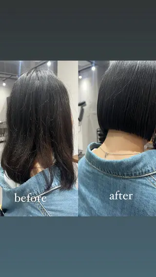 ミディアム 福井 采未のヘアスタイル