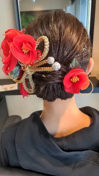 ミディアム ヘアアレンジ seul 美容室のヘアスタイル