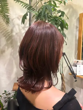 ミディアム 馬場 彩のヘアスタイル