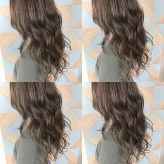 セミロング カラー 小栗 麻衣のヘアスタイル