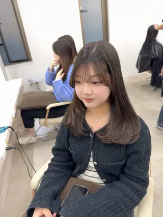 ロング 韓国風cut/ 縮毛矯正/正岡幹康のヘアスタイル