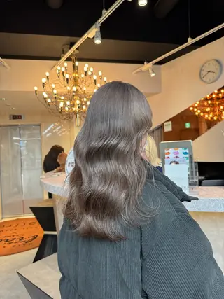 セミロング カラー ヘアアレンジ 韓国×艶髪 さきのヘアスタイル