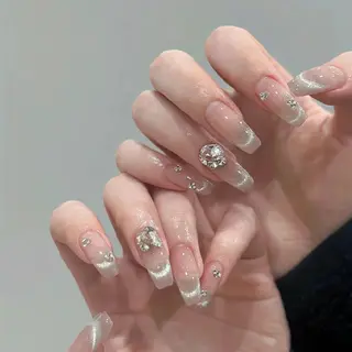 ネイル フィルイン・深爪矯正 長さ出し🎀のネイルデザイン
