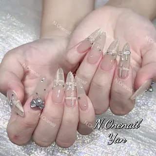 ネイル 長いだし/スカルプ/ パラシェルN.oneのネイルデザイン