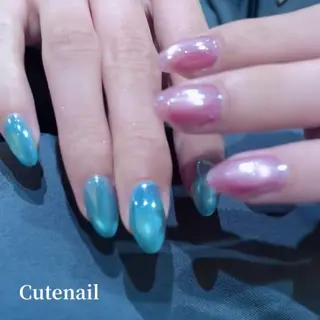 ネイル ️🫧もこ 艶感ネイル🫧のネイルデザイン