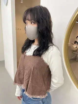 セミロング 丹羽大喜 縮毛矯正/美髪矯正のヘアスタイル