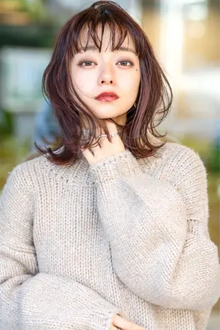 ミディアム カラー 韓国ヘア 店長NEGIのヘアスタイル