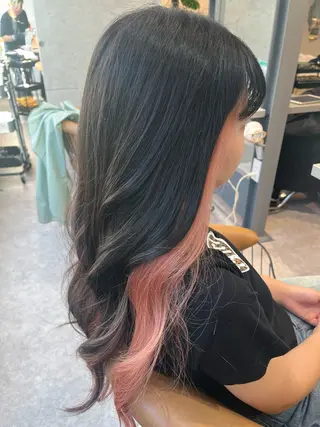 ロング カラー うしだ かおるのヘアスタイル