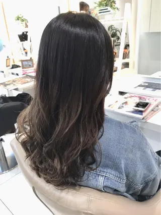 セミロング カラー 山崎俊輔/髪質改善 /バレイヤージュのヘアスタイル
