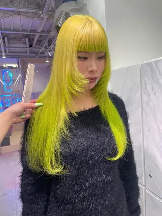 ロング カラー 🪸店長ハイトーン エクステmisakiのヘアスタイル