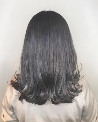 ミディアム カラー ヘアアレンジ 🌿‬ ܸAir 透明感🌱西村知佳のヘアスタイル