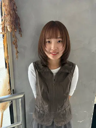 ミディアム ウルフ レイヤー パーマ🪐MANAのヘアスタイル