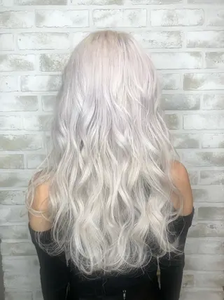 ロング カラー ヘアアレンジ トッチ 艶髪髪質改善のヘアスタイル