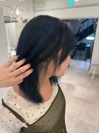 ミディアム カラー ミカ/名駅/レイヤー /ブリーチなしカラーのヘアスタイル