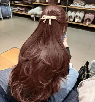 ロング カラー AHNKISM所属・髪質改善/艶カラー HANAのヘアスタイル