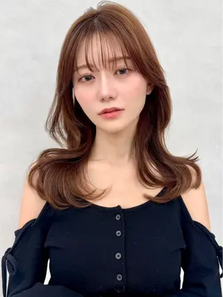 ロング カラー 韓国ヘア🇰🇷透明 感カラー/yui💞のヘアスタイル