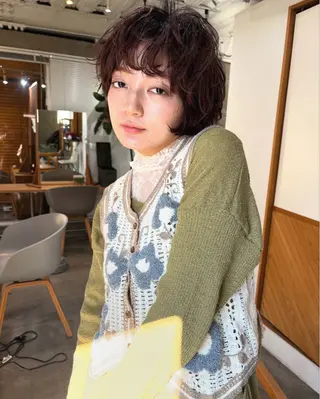ショート ショート/ボブ /パーマ🌿柏原良亮のヘアスタイル