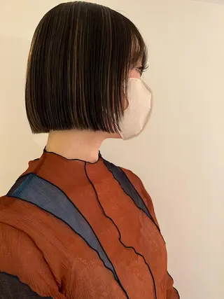 ミディアム ブリーチカラー🎀 韓国風/寺門美優のヘアスタイル