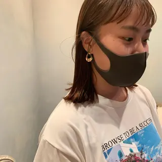 ミディアム SAKINO. ベージュカラーのヘアスタイル