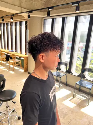 ショート パーマ メンズ 💖梅田レイヤー💖 副店長Tsubasaのヘアスタイル