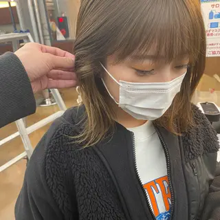 ミディアム カラー ハイトーン/デザイン hirokiのヘアスタイル