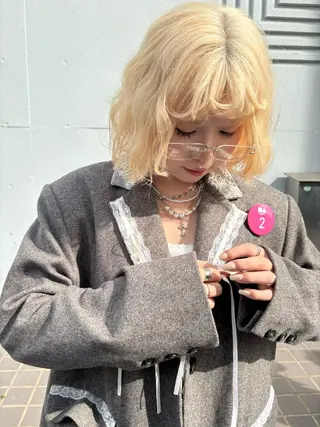 ミディアム カラー 浅野 匠のヘアスタイル