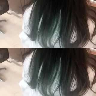 セミロング カラー パーマ ヘアアレンジ メンズ キッズ ネイル マツエク・マツパ Lien 深井店のヘアスタイル