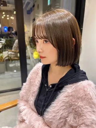 ショート カラー 韓国レイヤーカット 透明感カラー冨田那樹のヘアスタイル
