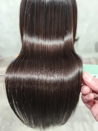 ロング カラー VIMhair天神店 縮毛矯正 ハイライトのヘアスタイル