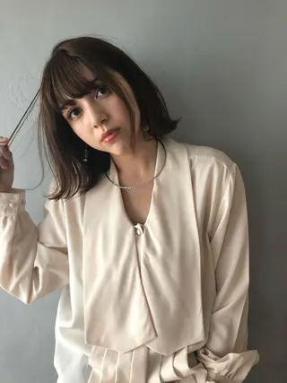 ミディアム カラー 🟩白髪ぼかし/ボブ /ショートヘア/大司のヘアスタイル