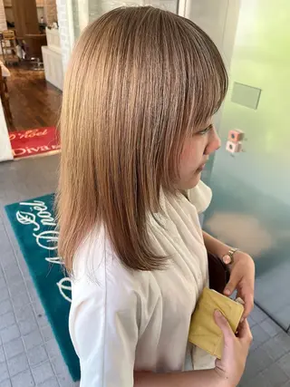 ミディアム 【美ボブ.艶カラー. 梅田茶屋町】midoのヘアスタイル