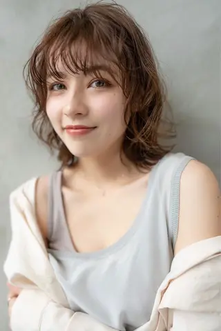 ミディアム カラー 韓国ヘア 店長NEGIのヘアスタイル