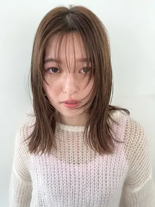 ミディアム 🤍垢抜け♡透明感 カラーmoeka🤍のヘアスタイル