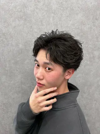 ショート カラー パーマ メンズ メンズ特化 👑YUTAのヘアスタイル