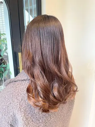 ミディアム カラー パーマ ヒナ/酸性ストレート ・艶カラー🌿のヘアスタイル