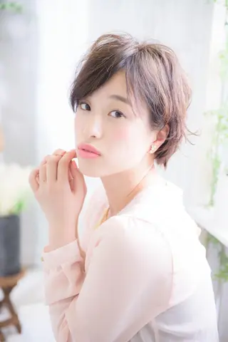 ショート カラー パーマ ヘアアレンジ 【白髪ぼかし 専門GBG】自由が丘のヘアスタイル