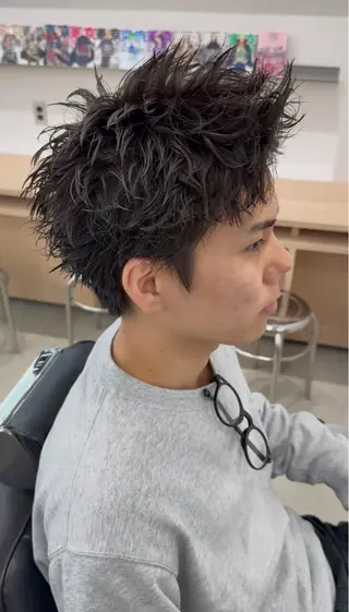 ショート メンズ 亀井隆汰/メンズ専門 パーマ特化美容師のヘアスタイル