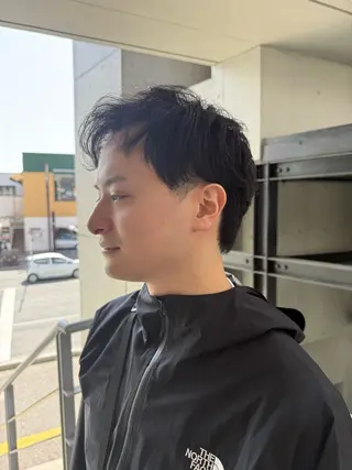 ショート パーマ メンズ 藤崎百道メンズカット Zina/森井唯央のヘアスタイル