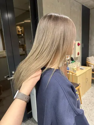 ミディアム ︎🤎W color MIYU‎🤎のヘアスタイル