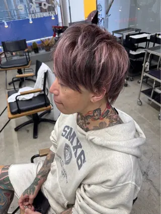 ショート カラー メンズ メンズ専門サロン wokeのヘアスタイル