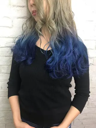 ロング ヘアアレンジ 韓国ヘア✨グレージュ カラーasamiのヘアスタイル