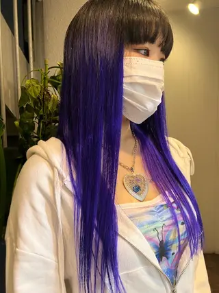 ロング カラー ハイトーン&髪質改善 &韓国エクステ🤎のヘアスタイル